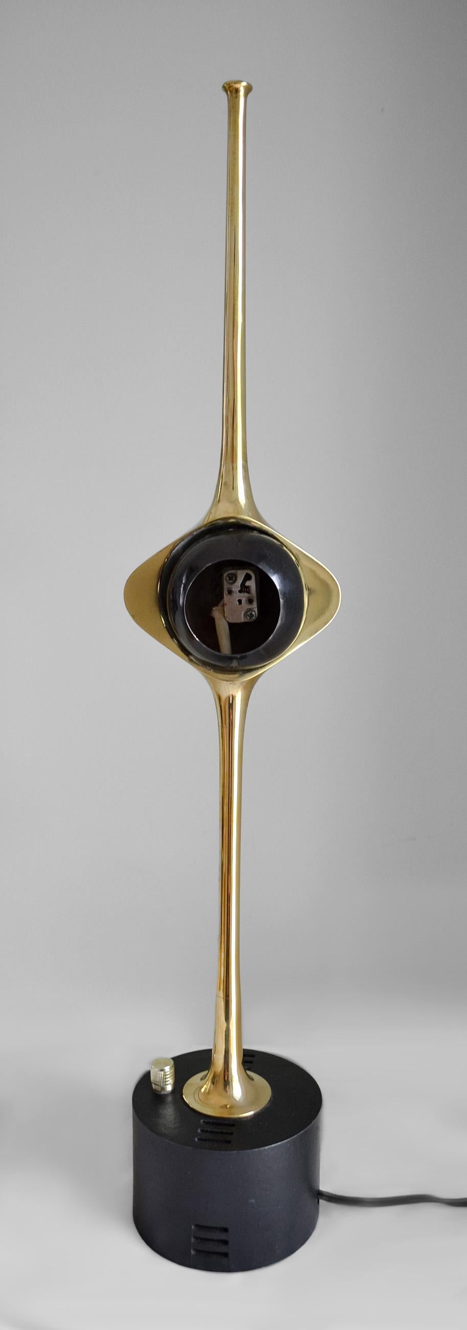 Italian Cobra Lamp by Angelo Lelii in Brass for Arredoluce, Monza 1960s