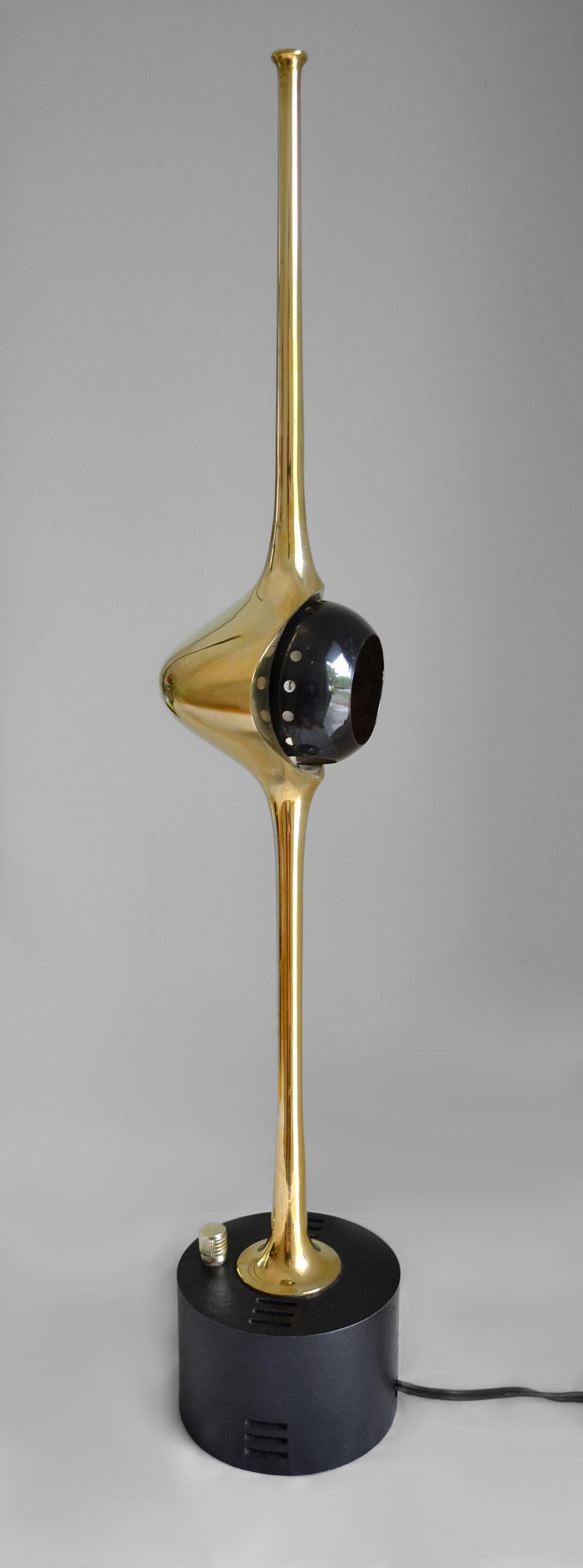 20th Century Cobra Lamp by Angelo Lelii in Brass for Arredoluce, Monza 1960s