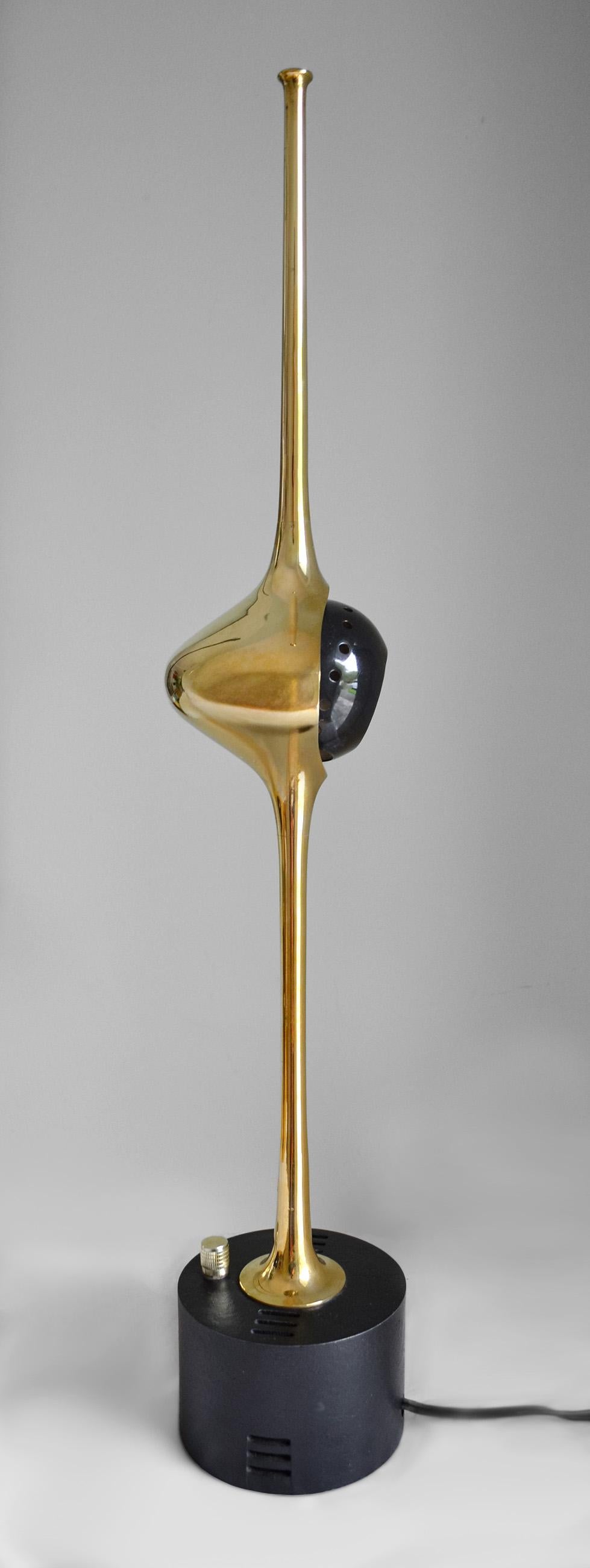 Cobra Lamp by Angelo Lelii in Brass for Arredoluce, Monza 1960s 1