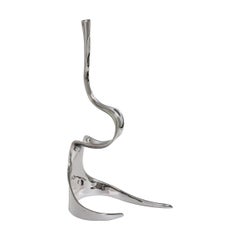 Cobra Nickel Candle Holder Small in Brass, Viya by Vikram Goyal