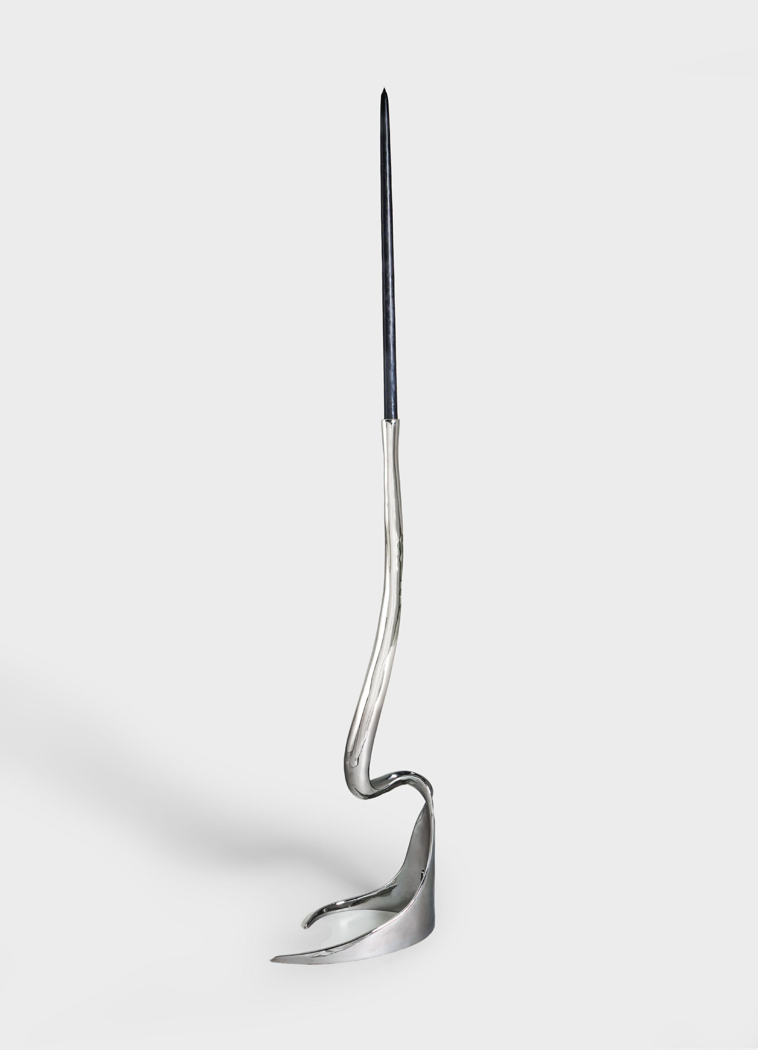 Moulage Porte-bougies en laiton Cobra Nickel, Viya par Vikram Goyal en vente