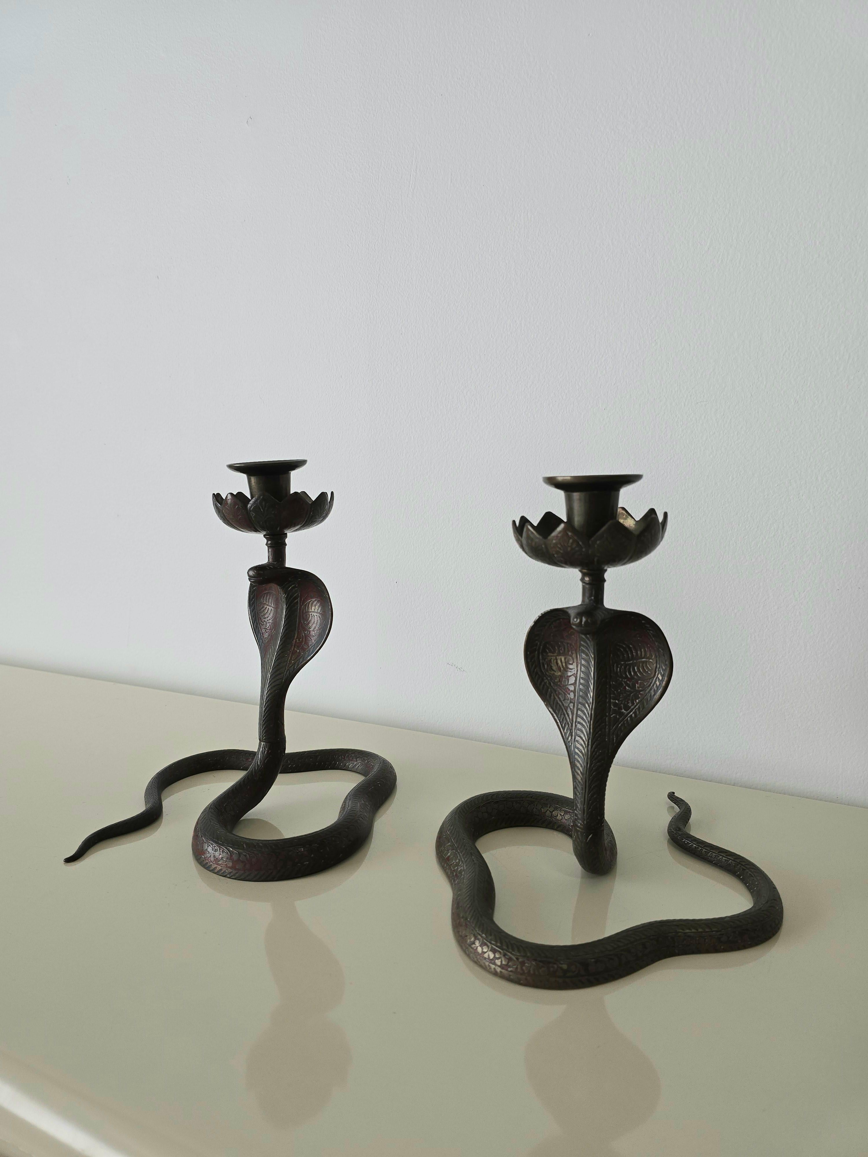 Other Cobra Snake Brass Bronze Candleholders