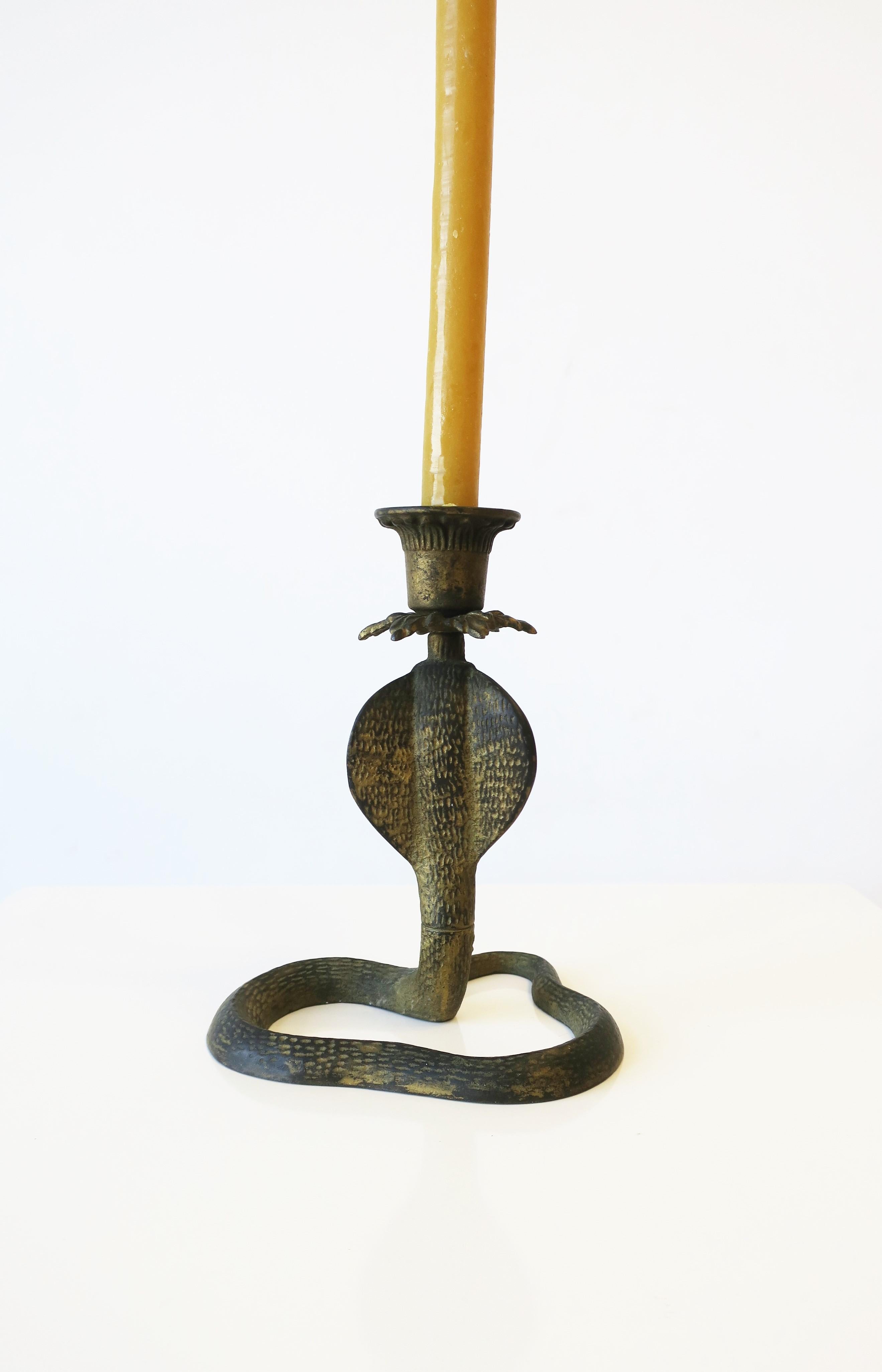 Cobra Snake Candlestick Holder in Gold Gilt For Sale 5