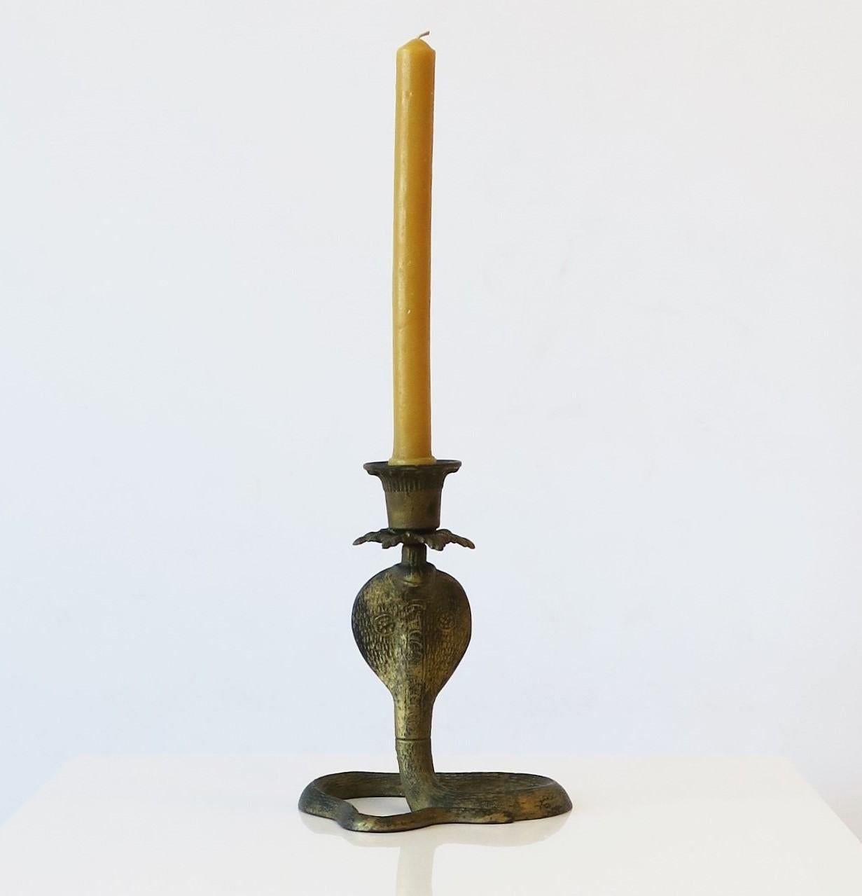 brass cobra candle holder