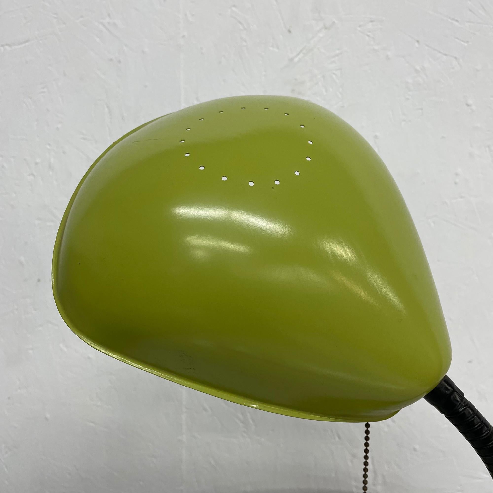 Mid-Century Modern Cobra Style of Greta Grossman Sensational Green Table Desk Lamp, 1950s