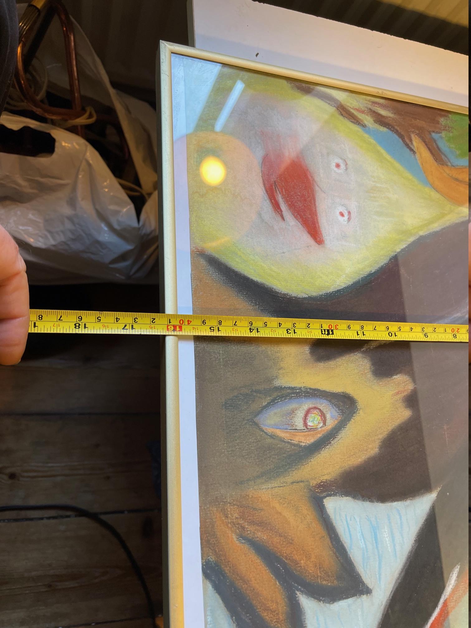 Dänisches Gemälde im Cobra-Stil, signiert Peter Mrsk, 1965 (Gemalt) im Angebot