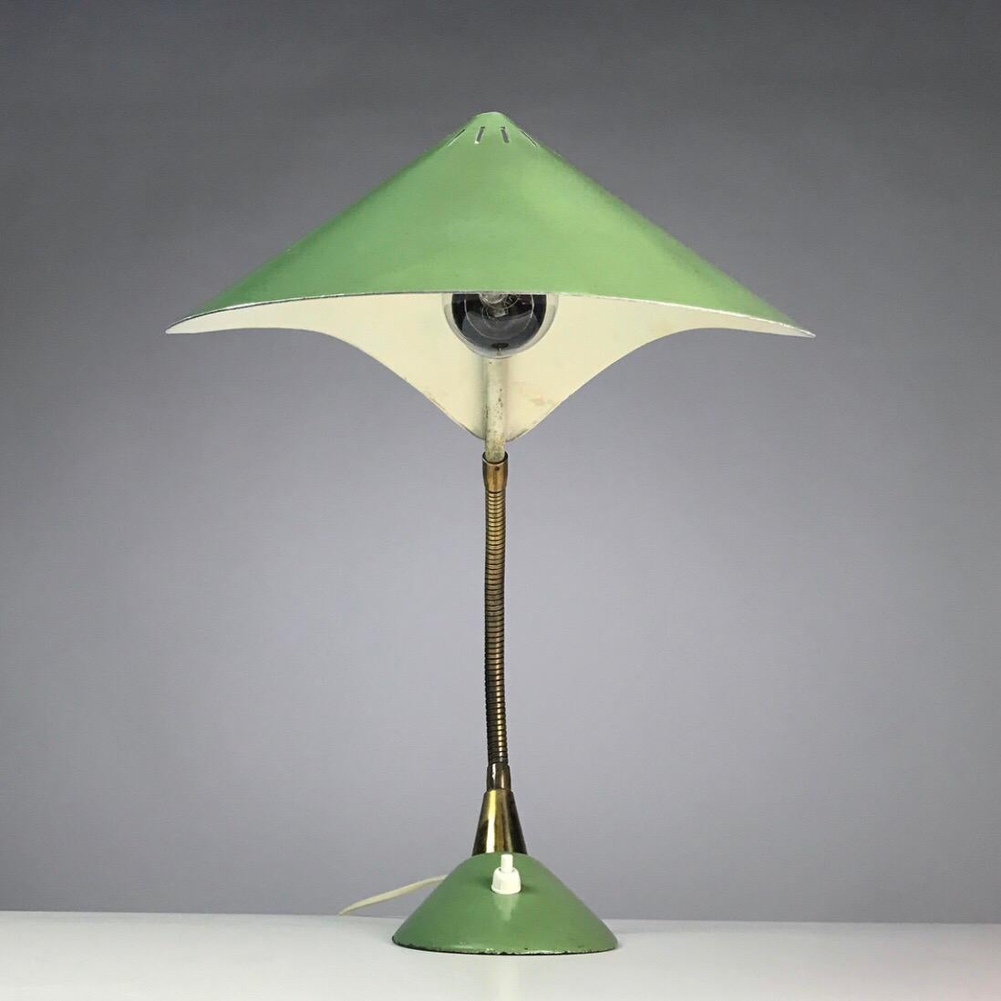 Ottone Lampada da tavolo Cobra di Cosack Leuchten, Germania, anni '50