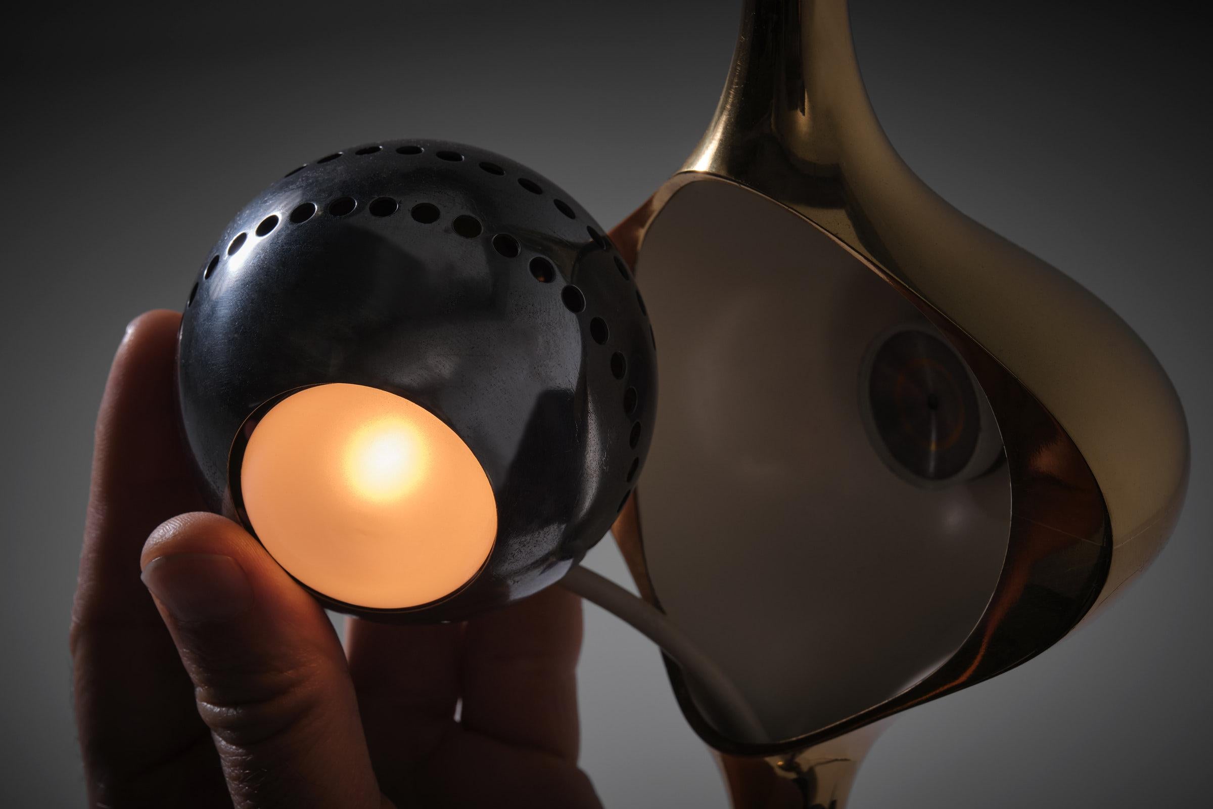 Lampe de table Cobra en laiton par Angelo Lelii pour Arredoluce, Italie 1962 en vente 2