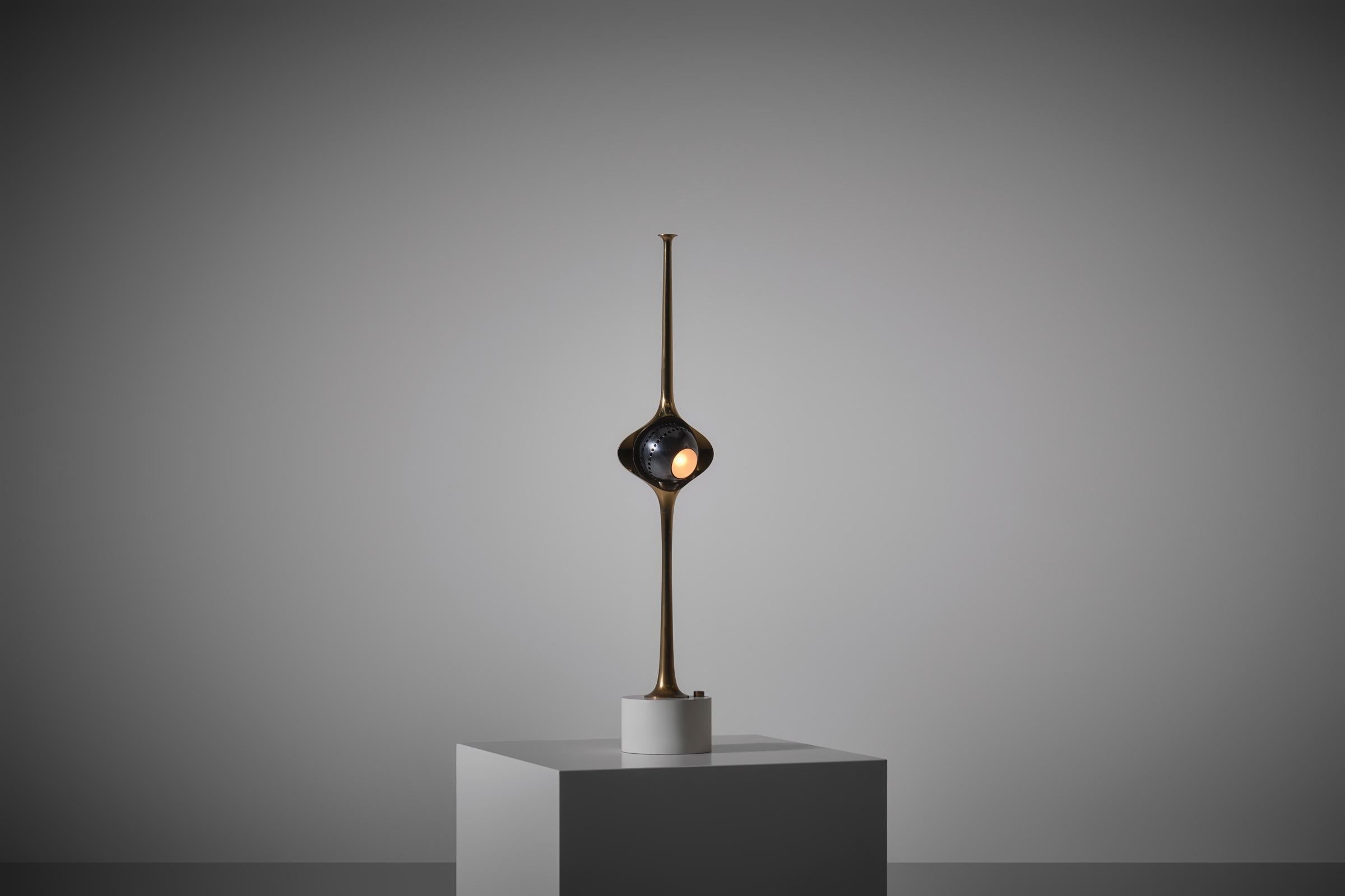 Lampe de table Cobra en laiton par Angelo Lelii pour Arredoluce, Italie 1962 en vente 3