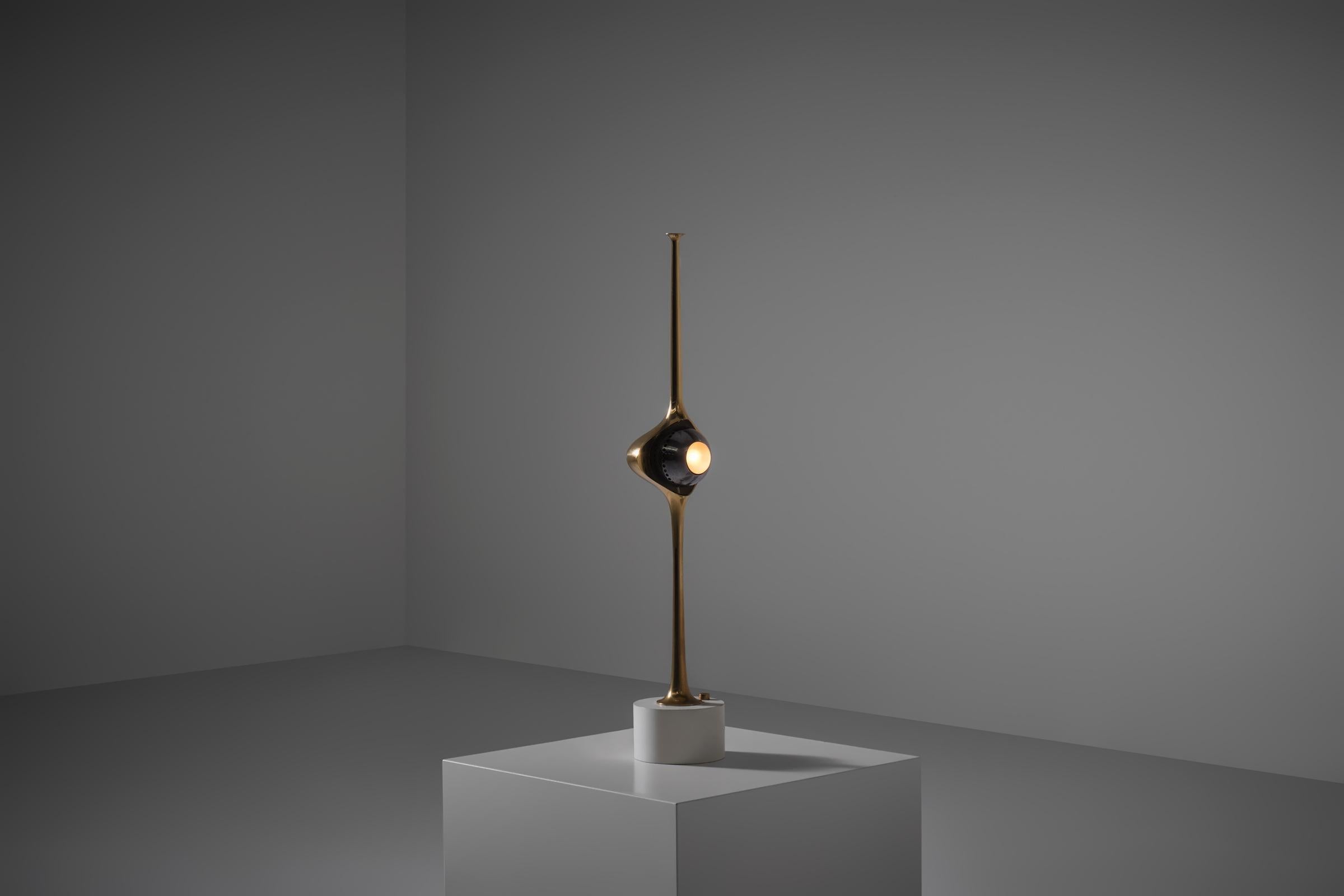 Lampe de table Cobra en laiton par Angelo Lelii pour Arredoluce, Italie 1962 Bon état - En vente à Rotterdam, ZH