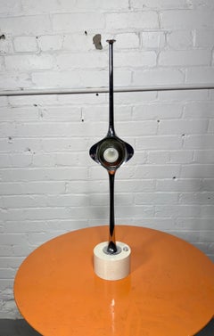 Lampada da tavolo Cobra in ottone nichelato di Angelo Lelii per Arredoluce, Italia, anni '50