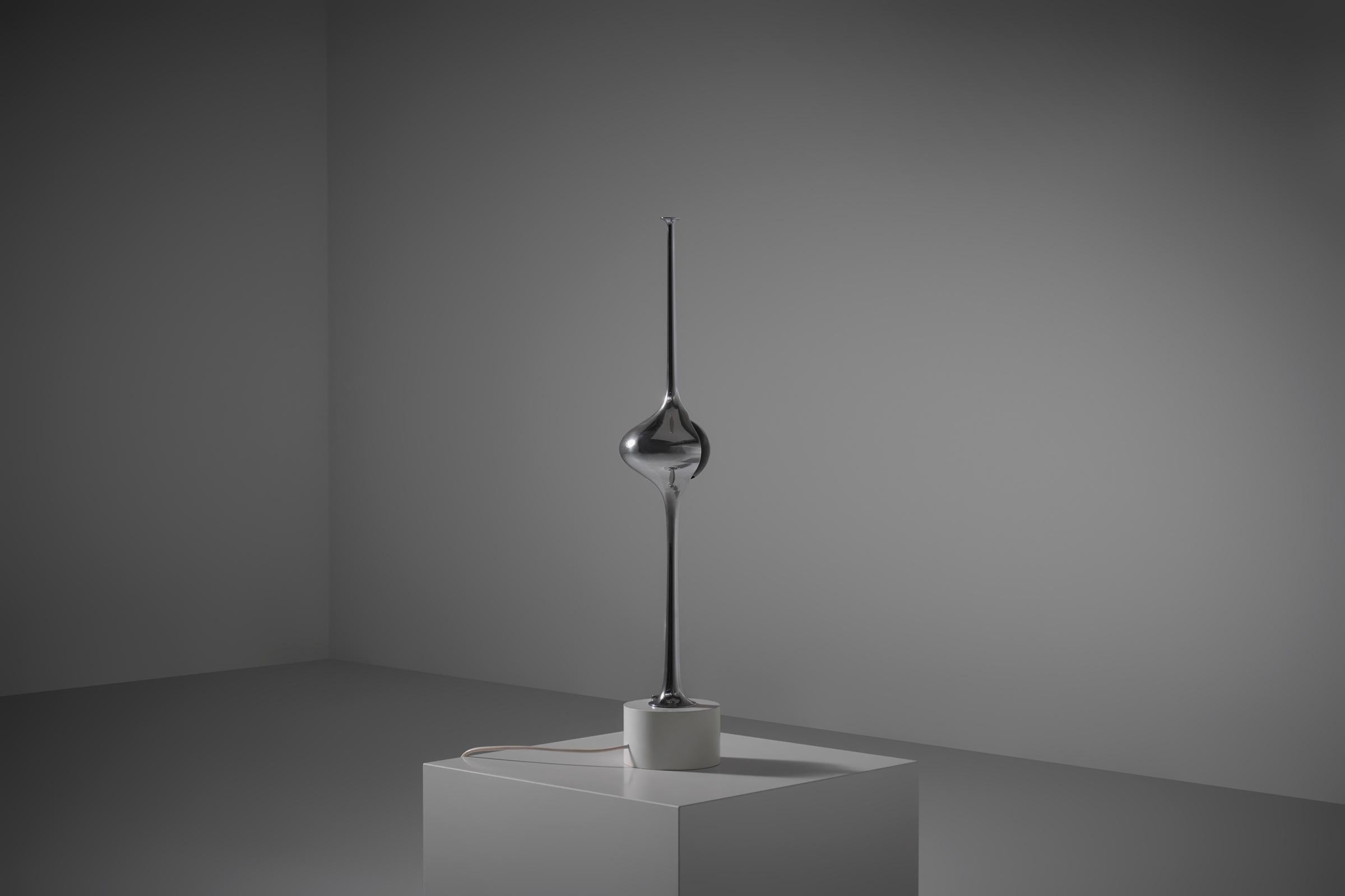 Lampe de table Cobra en laiton nickelé d'Angelo Lelii pour Arredoluce, Italie 1962 en vente 3