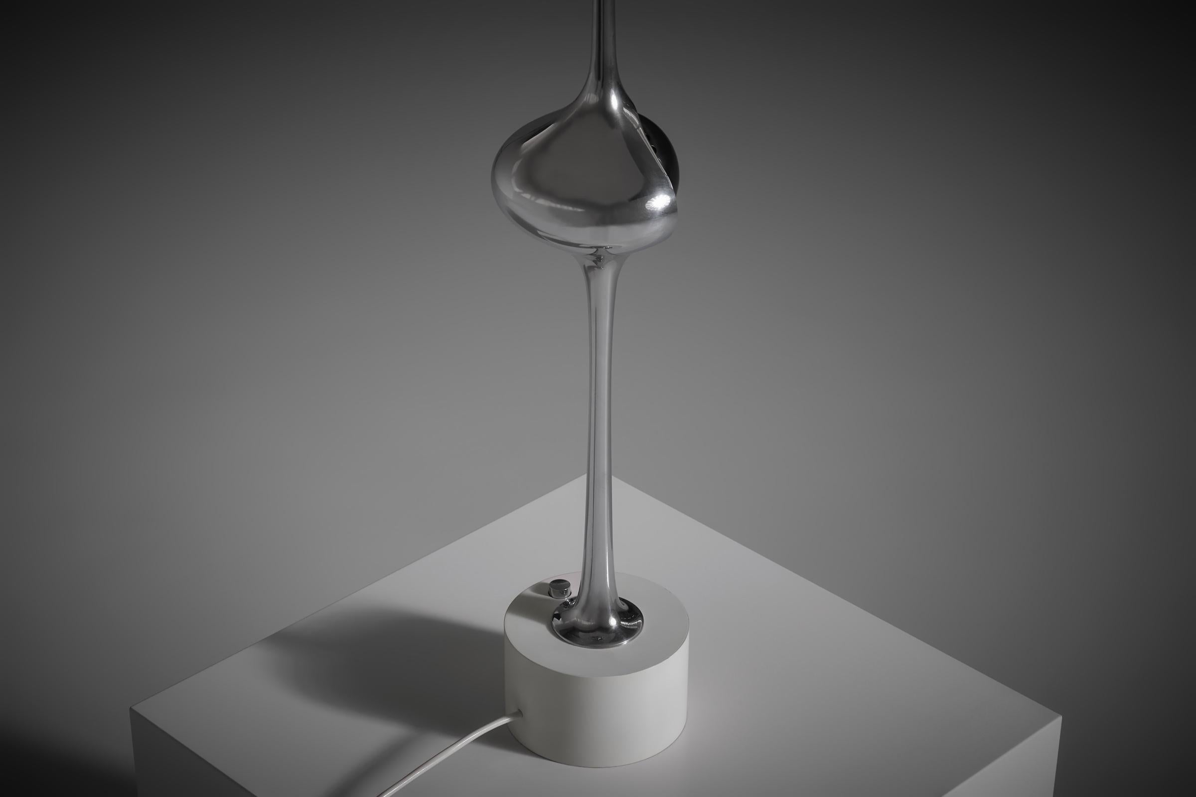 Lampe de table Cobra en laiton nickelé d'Angelo Lelii pour Arredoluce, Italie 1962 en vente 5