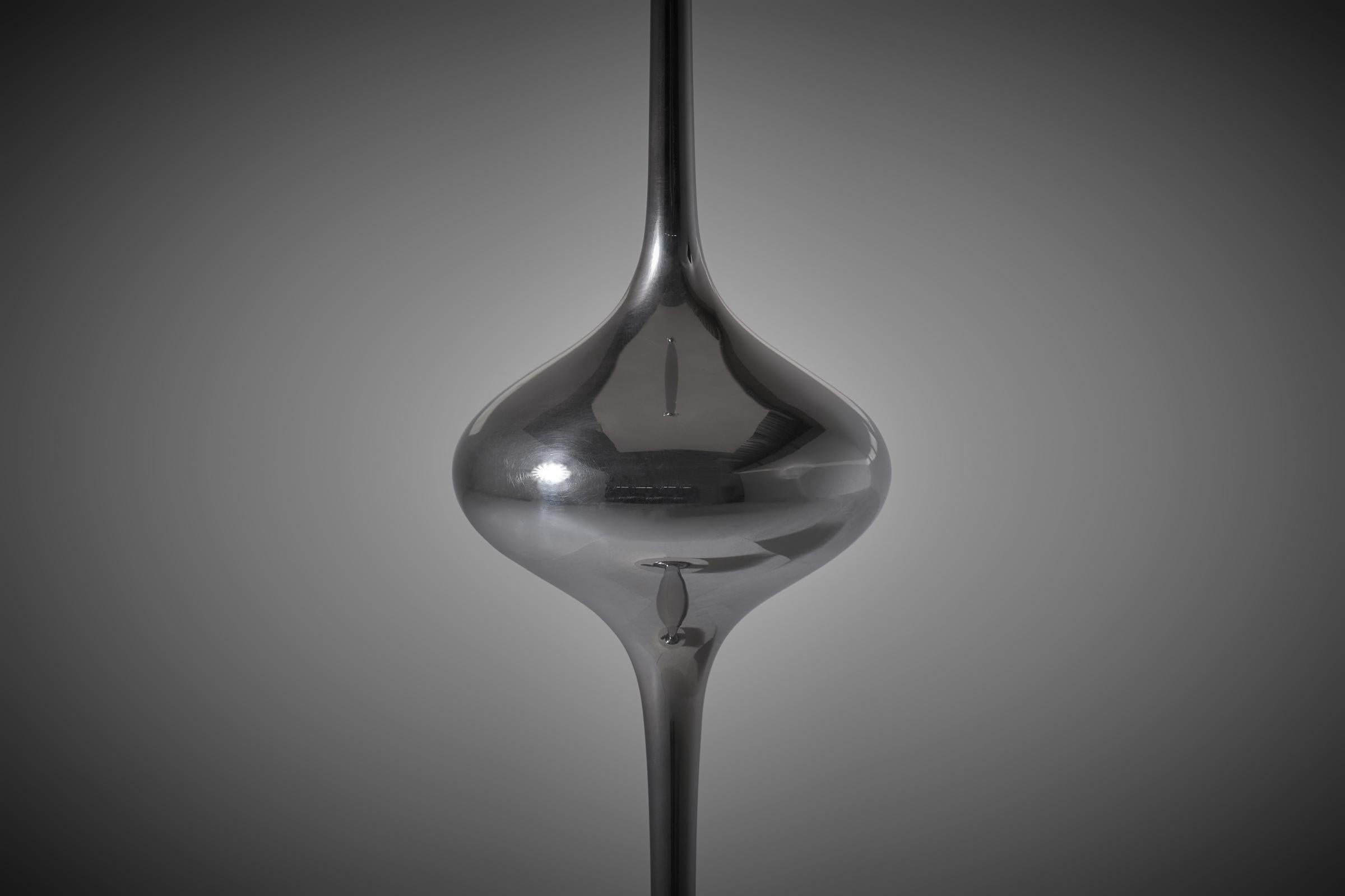 Lampe de table Cobra en laiton nickelé d'Angelo Lelii pour Arredoluce, Italie 1962 en vente 2