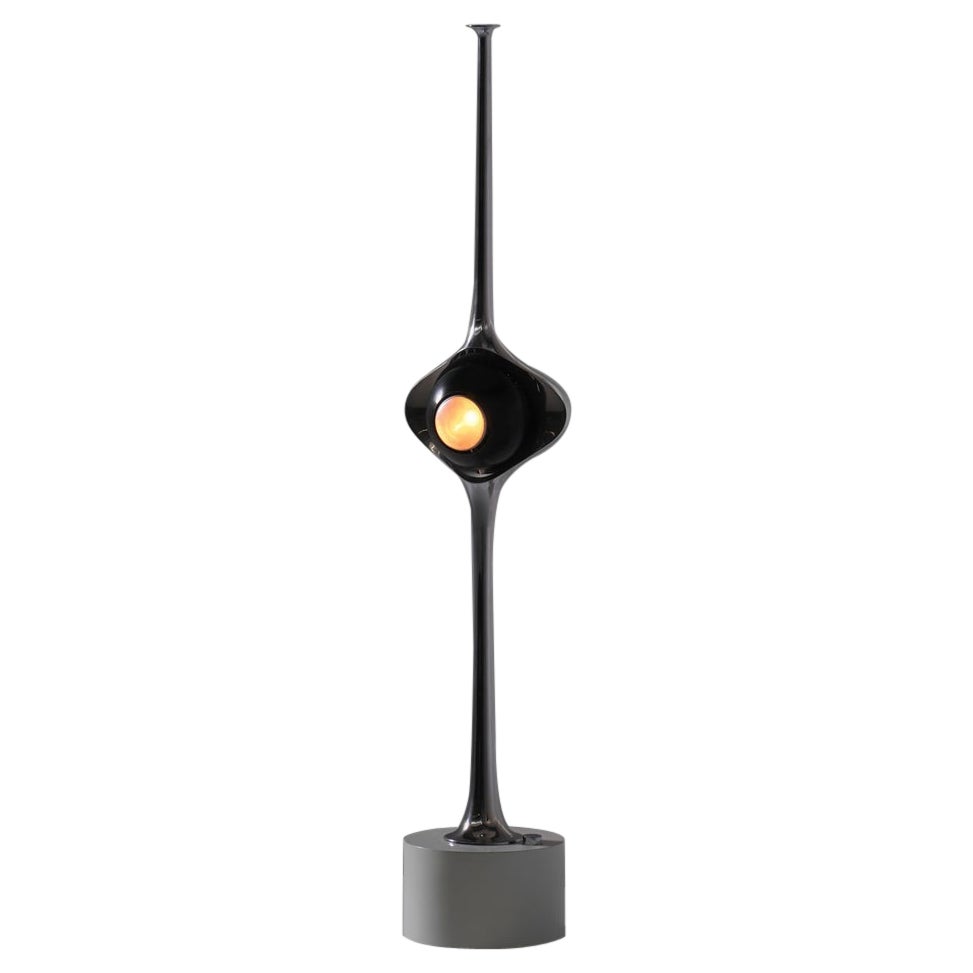 Lámpara de mesa Cobra de latón niquelado de Angelo Lelii para Arredoluce, Italia 1962