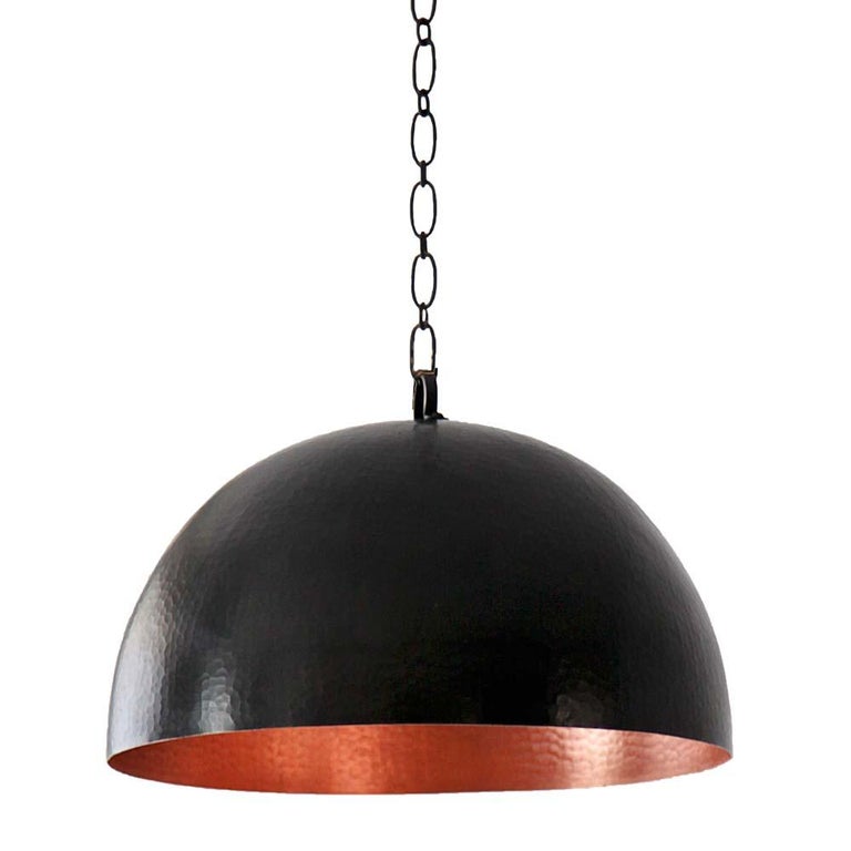 Copper Pendant Light Fixtures cobre collection arco hammered copper pendant light size a for sale
