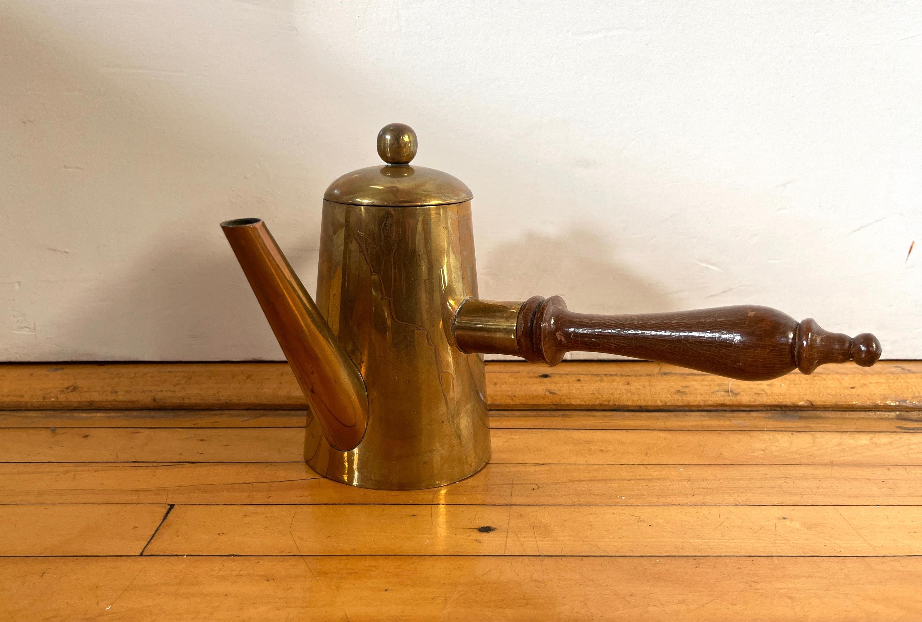 Cobre Y Latón Servicio de Café Mexicano de Latón con Bandeja, Azucarero, Cremera, Taxco en venta 7