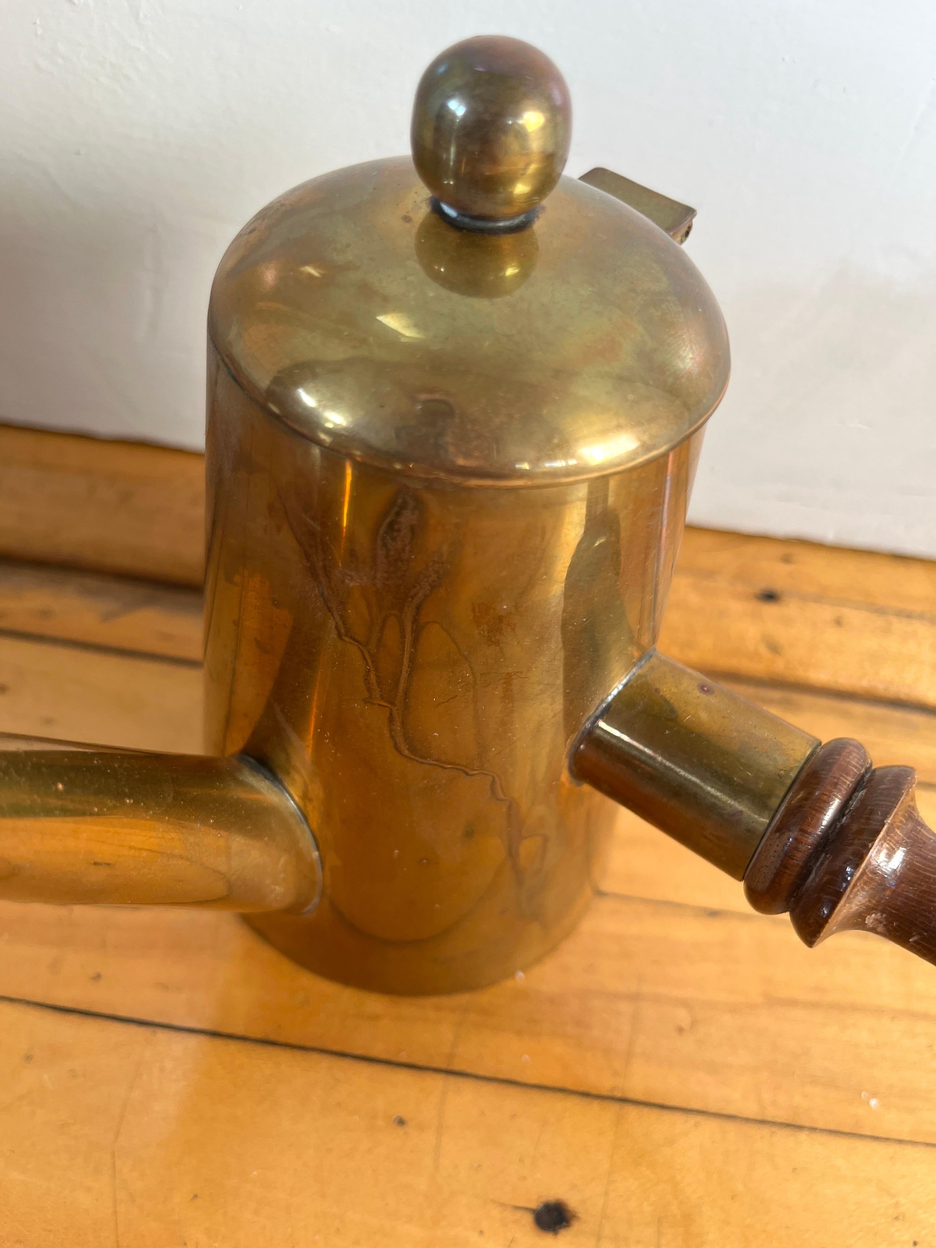 Cobre Y Latón Servicio de Café Mexicano de Latón con Bandeja, Azucarero, Cremera, Taxco en venta 8