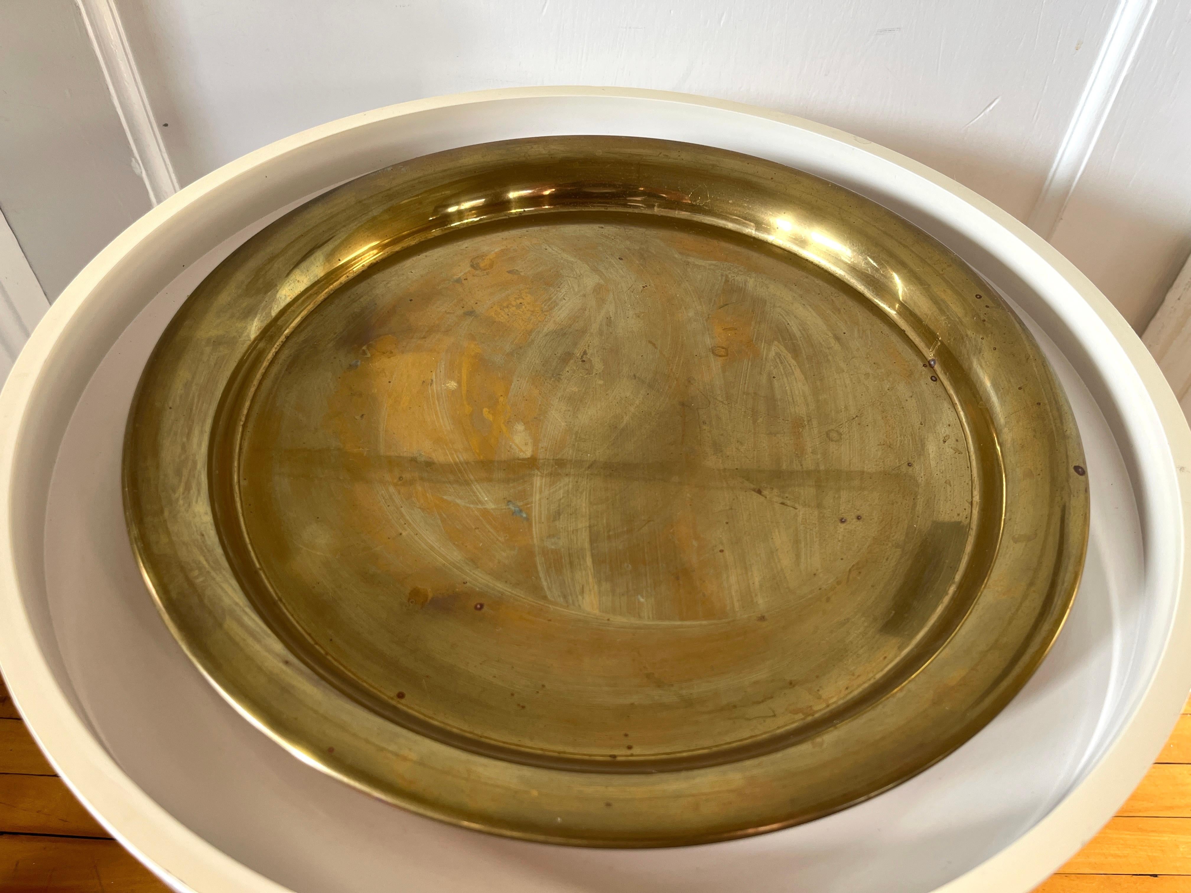 Cobre Y Latón Servicio de Café Mexicano de Latón con Bandeja, Azucarero, Cremera, Taxco Hecho a mano en venta