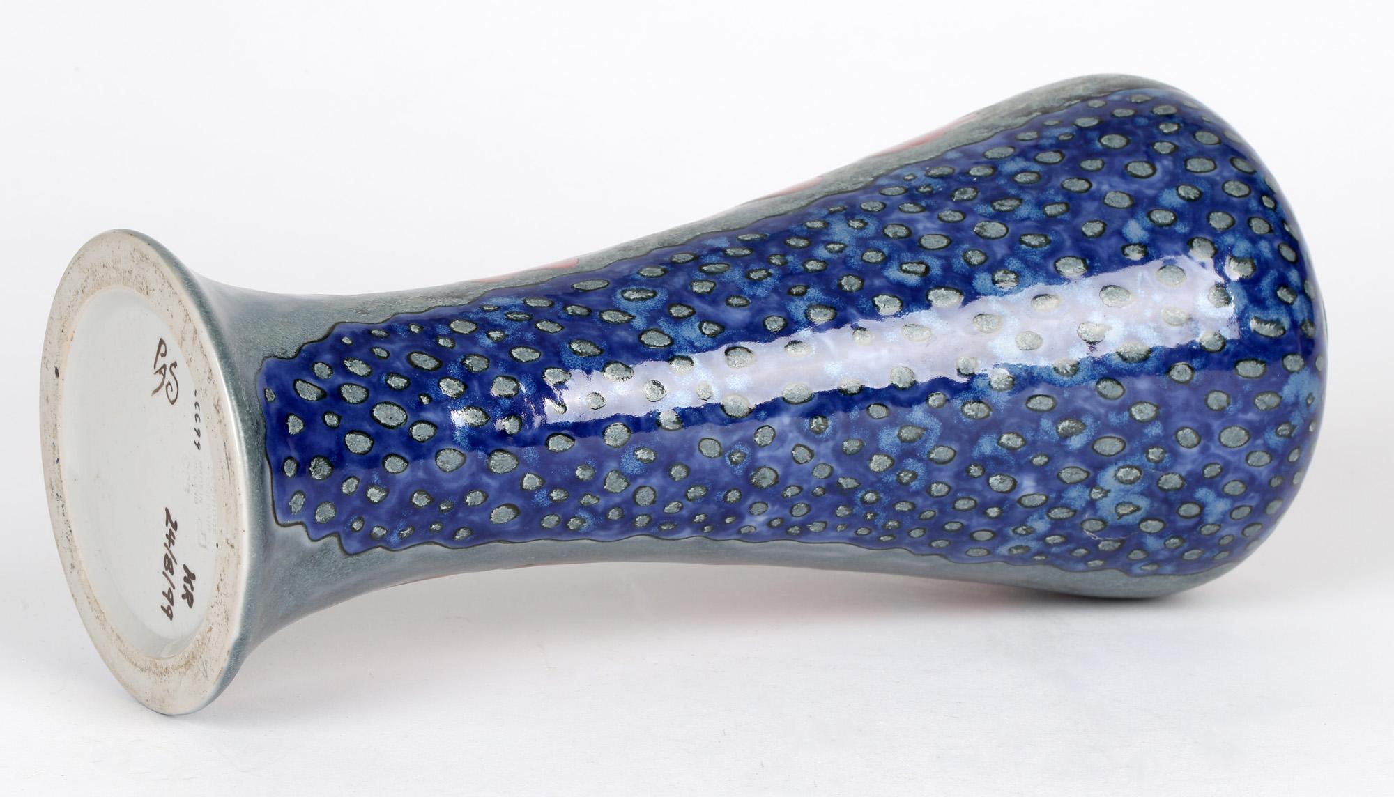 Cobridge English Stoneware Abstract Design Art Pottery Vase For Sale 1