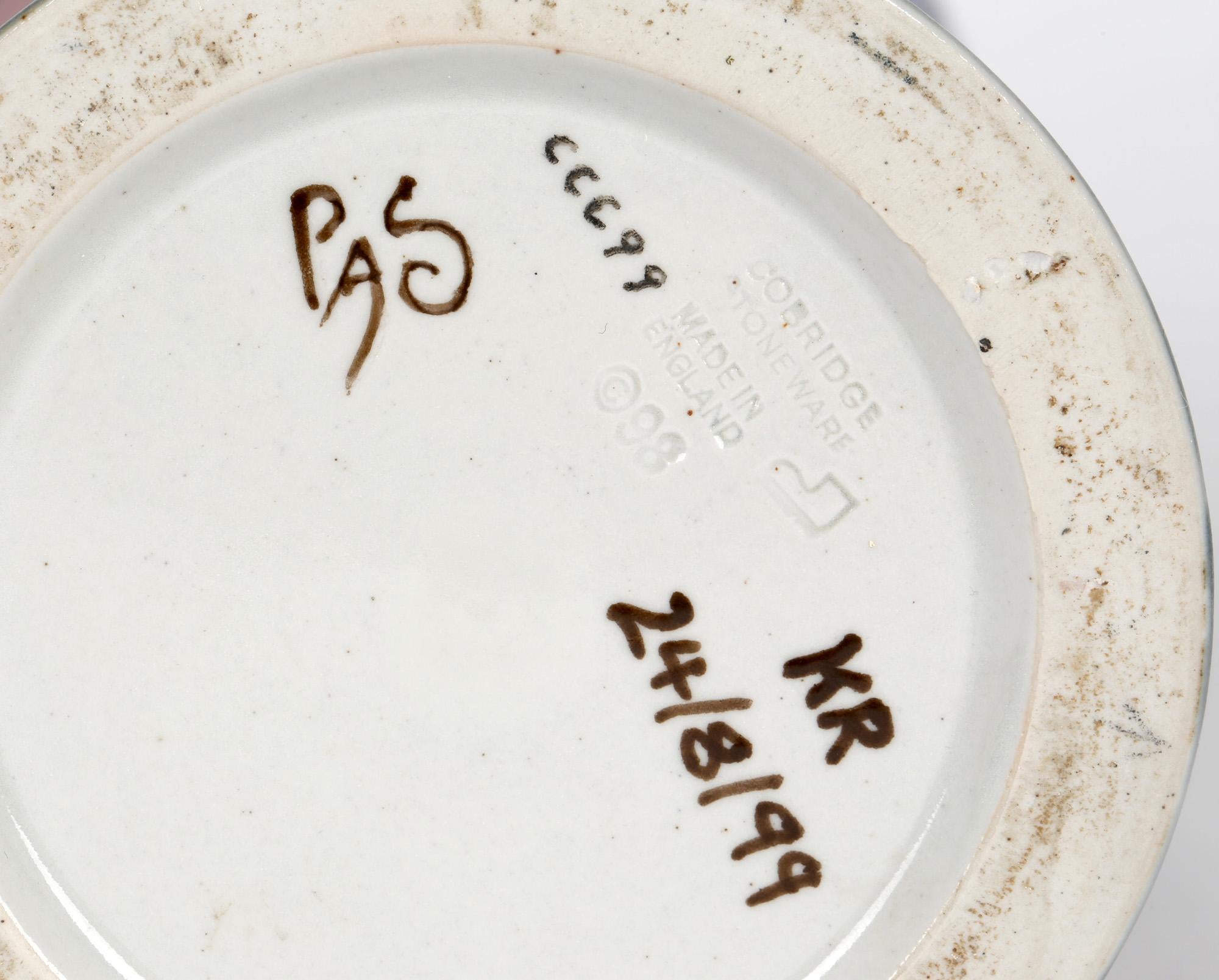 Cobridge English Stoneware Abstract Design Art Pottery Vase For Sale 3