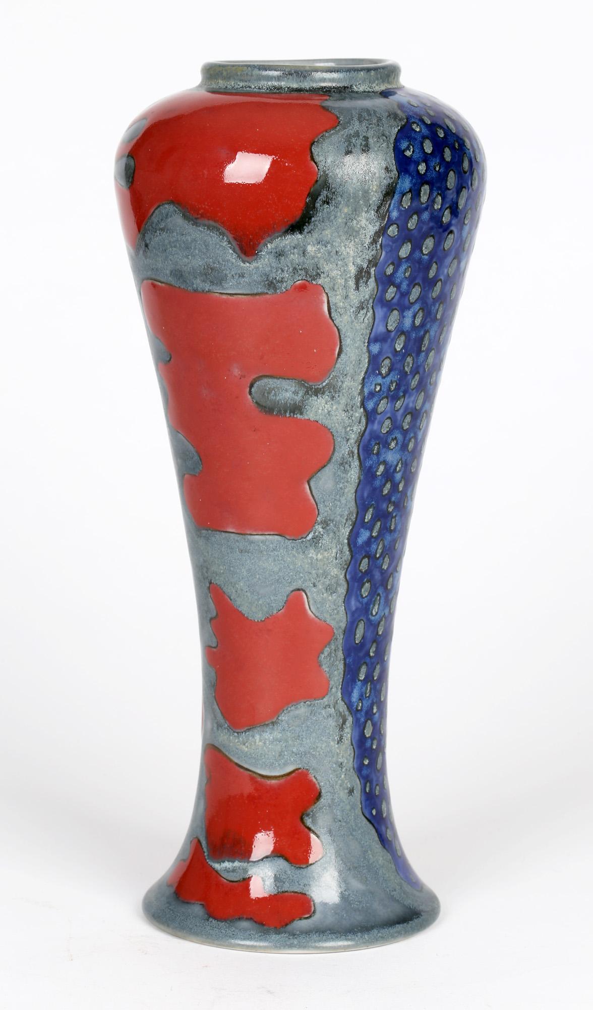 Cobridge English Stoneware Abstract Design Art Pottery Vase For Sale 4