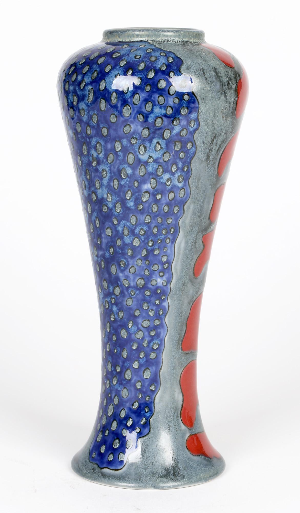 Cobridge English Stoneware Abstract Design Art Pottery Vase For Sale 6