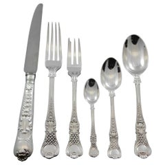 Coburg by CJ Vander English Sterling Silver Flatware Set 12 Service Dinner 79 Pc