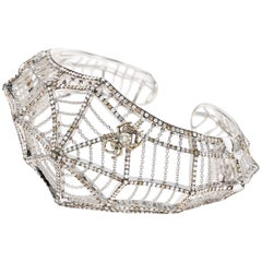 Cobweb 18 Karat White Gold Diamonds Bracelet Cuff