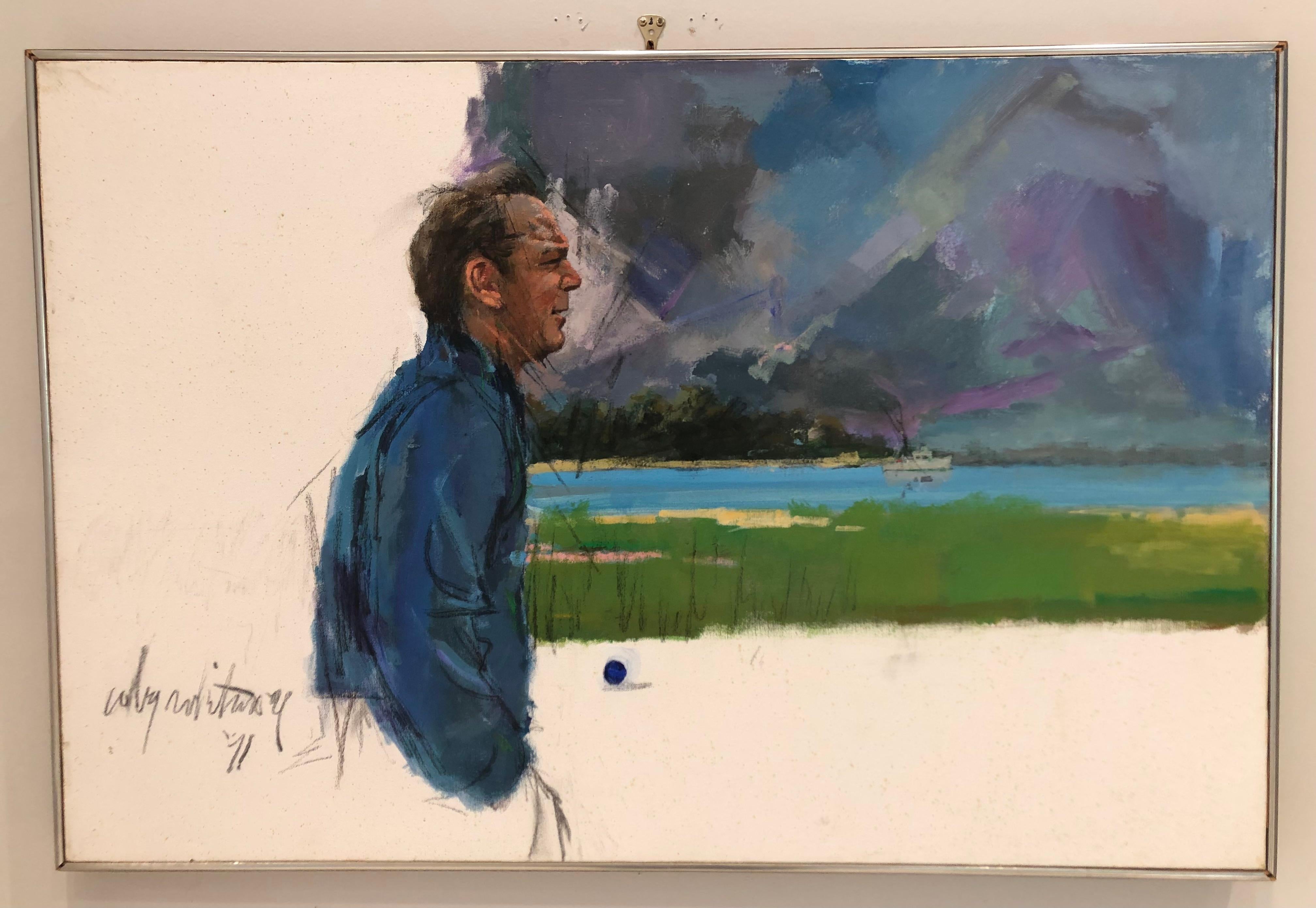 Arnold Palmer, Campo da golf di Harbor Town - Painting di Coby Whitmore