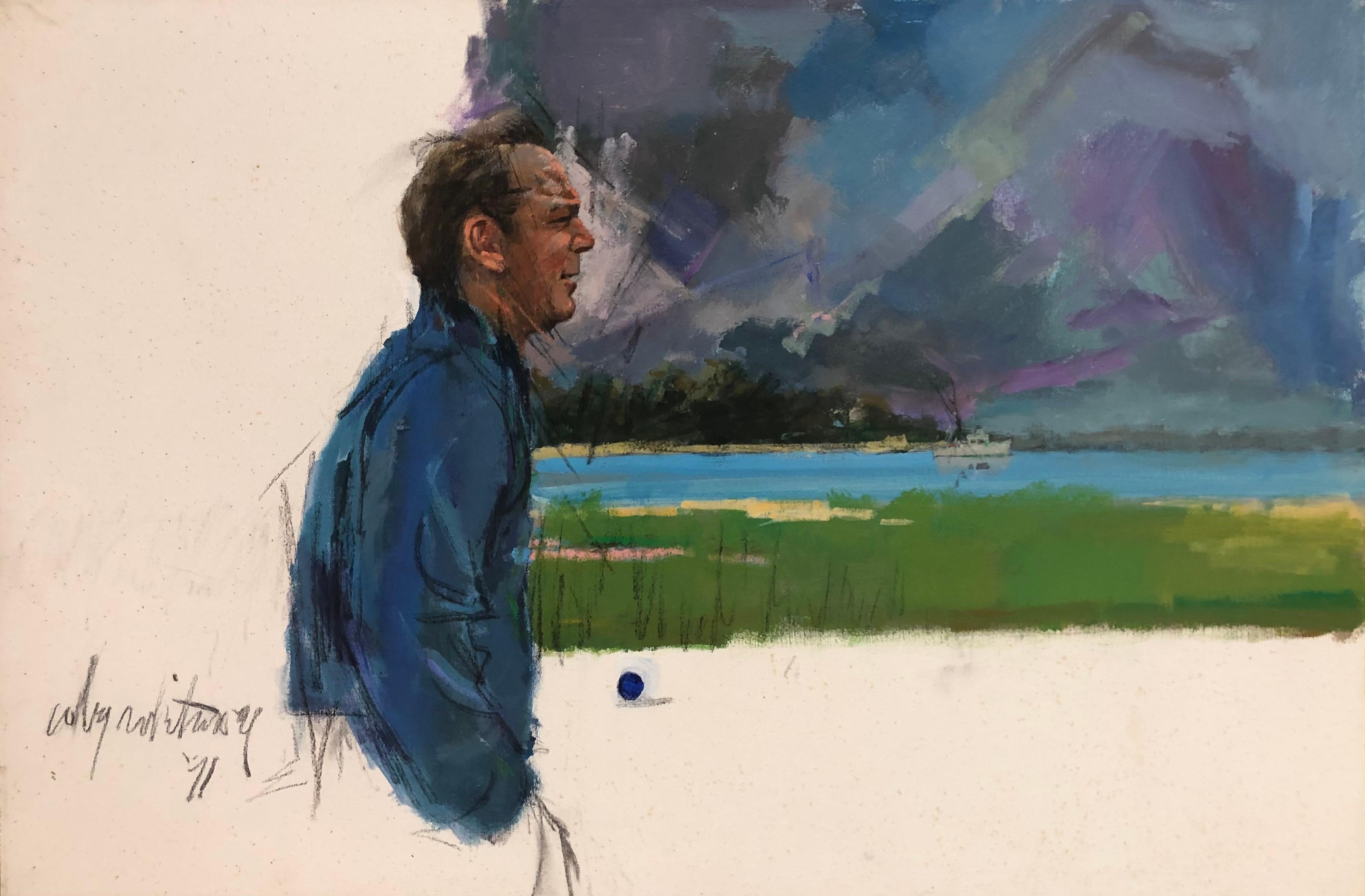 Coby Whitmore Portrait Painting - Arnold Palmer, Harbor Town Golf Course