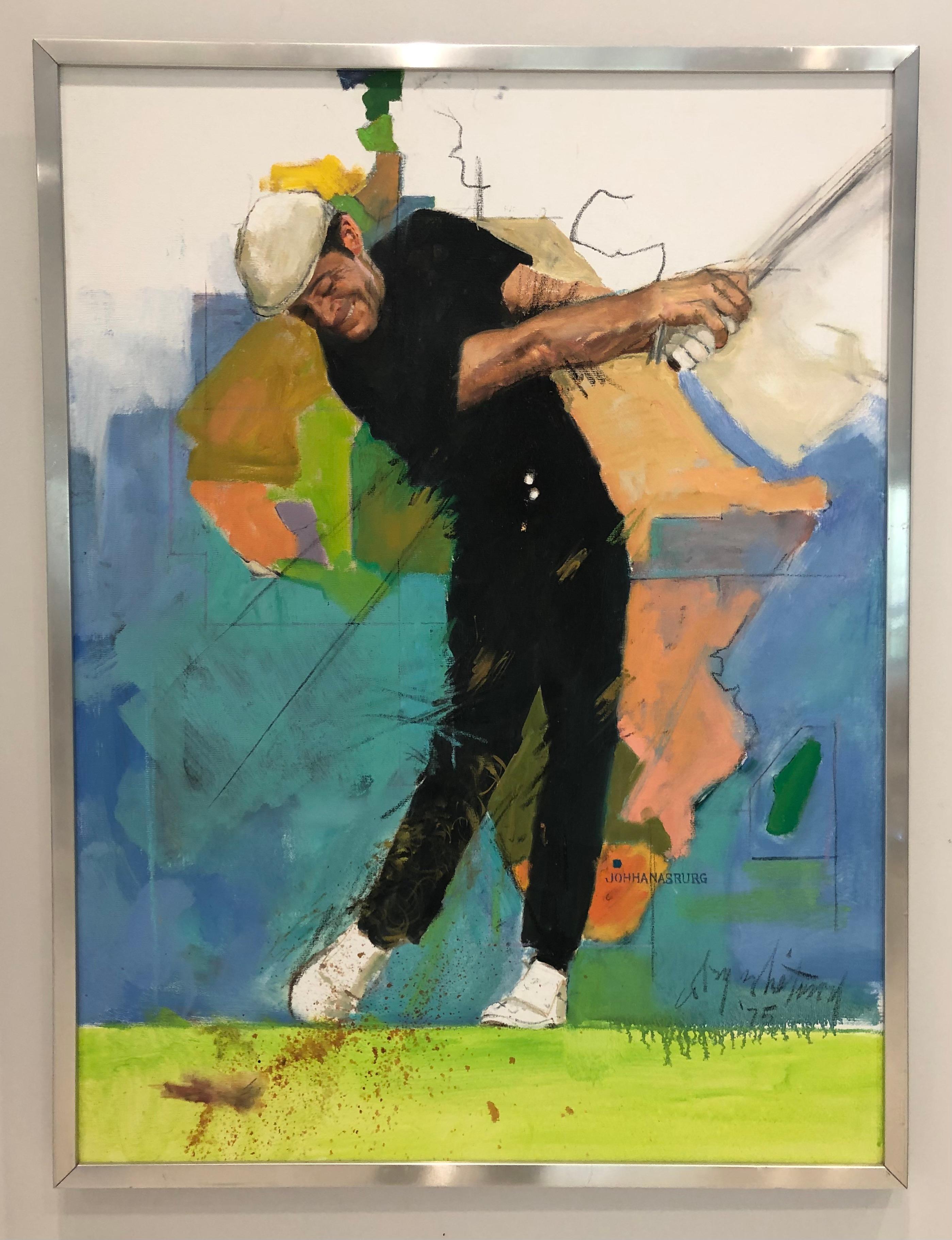 Gary Player, South Africa - Painting by Coby Whitmore