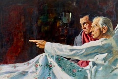 Vintage "Judge Abbey and the Four Elves" Magazine Story Illustration