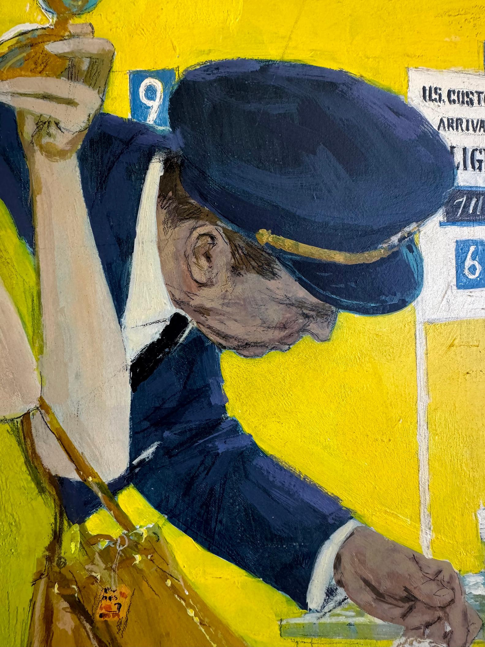 La belleza rubia de mediados de siglo compone la aduana del aeropuerto en venta 3