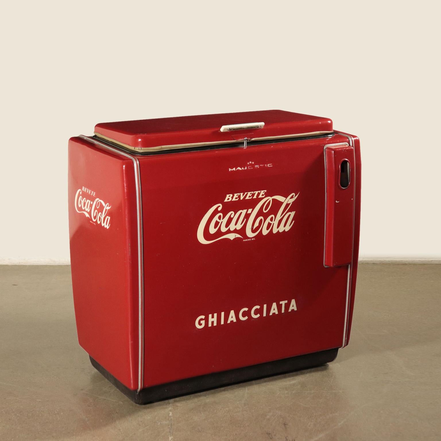 Coca Cola Fridge, Metallic Enamelled, USA, 1960s 5