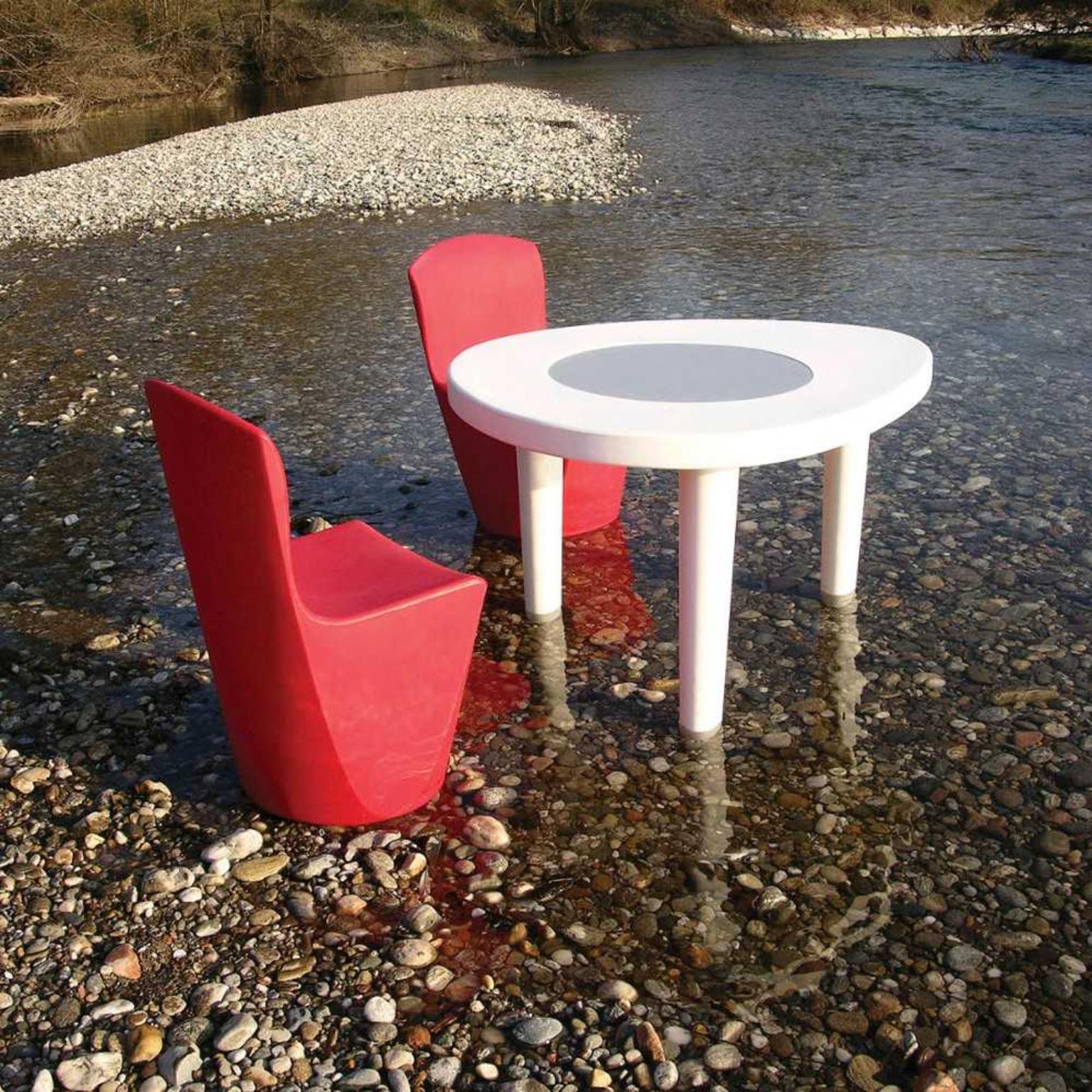 Post-Modern Coccodé Dove Grey Table by Giò Colonna Romano For Sale