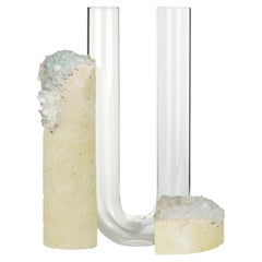 "Cochlea Della Consapevolezza" Winter 2 Rock Crystals contemporary Vase by COKI
