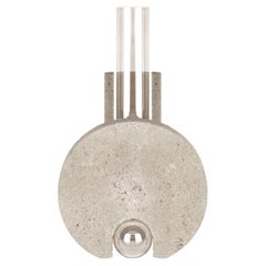 "Cochlea Della Metamorfosi 2" Soils-GS, Handcrafted Stone & Glass Vase by Coki
