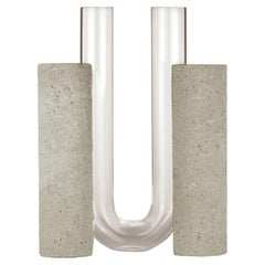 "Cochlea dello Sviluppo" SOILS-GS Handcrafted Stone and Glass Vase by COKI