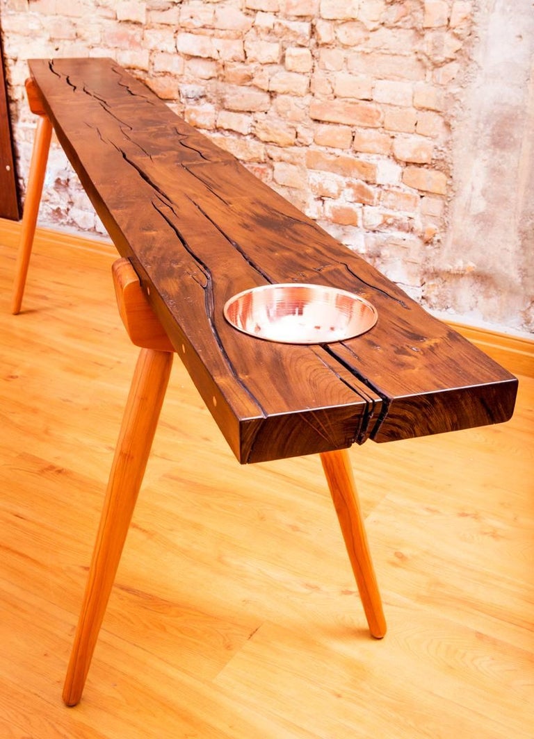 "Cocho" Rustic Style Sideboard, in Imbuia Wood, woodworking brazilian