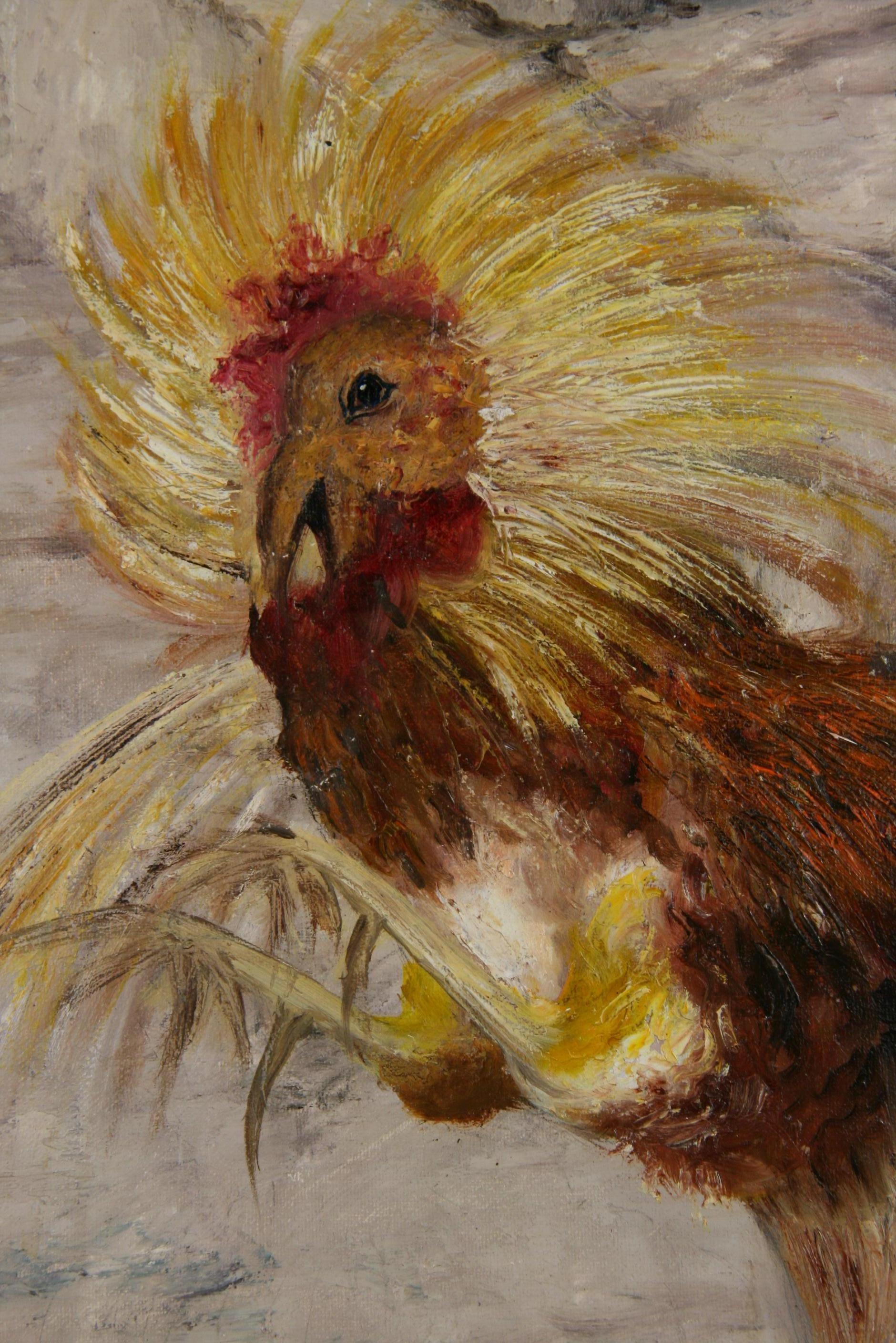 Cock Fight Animal Painting 3