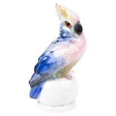 Vintage Cockatiel Parrot Porcelain Figure 