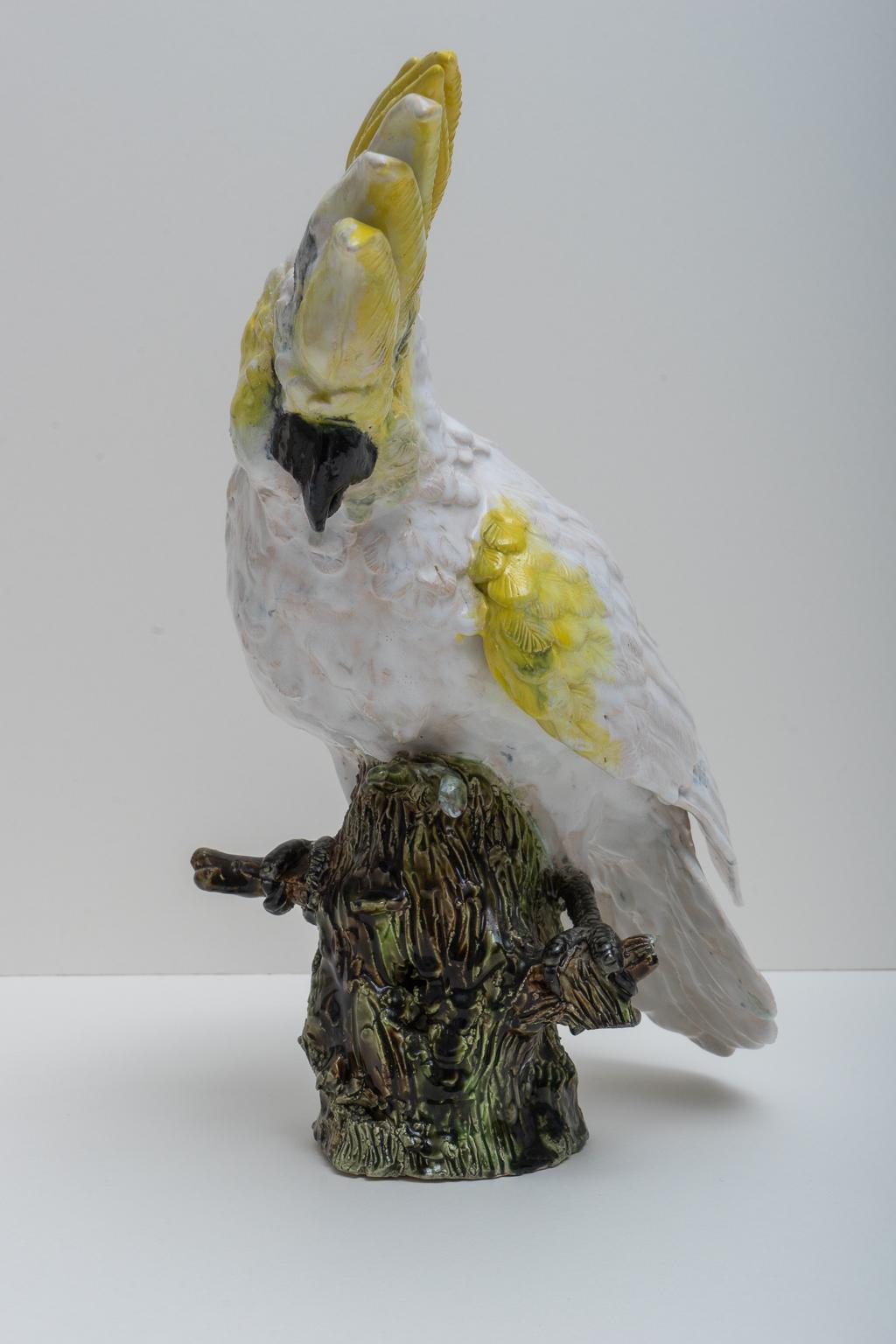 Glazed Cockatoo Figure