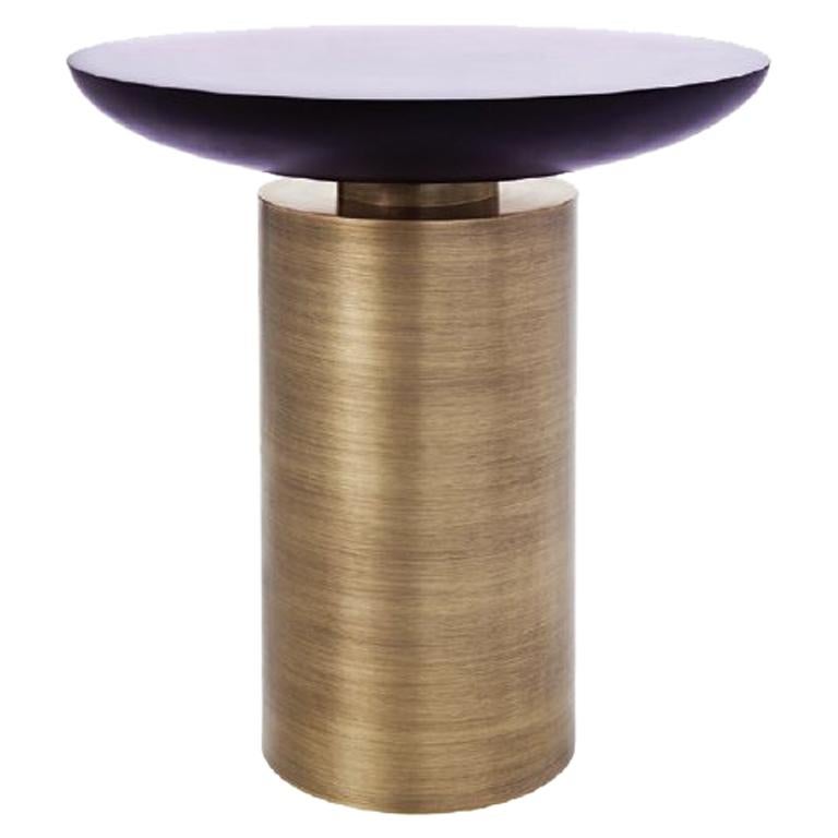 Cockatoo Table with Amethyst Resin Top and Brass Base by Powell & Bonnell For Sale