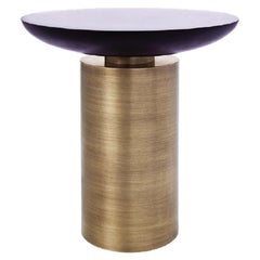 Cockatoo Table with Amethyst Resin Top and Brass Base by Powell & Bonnell