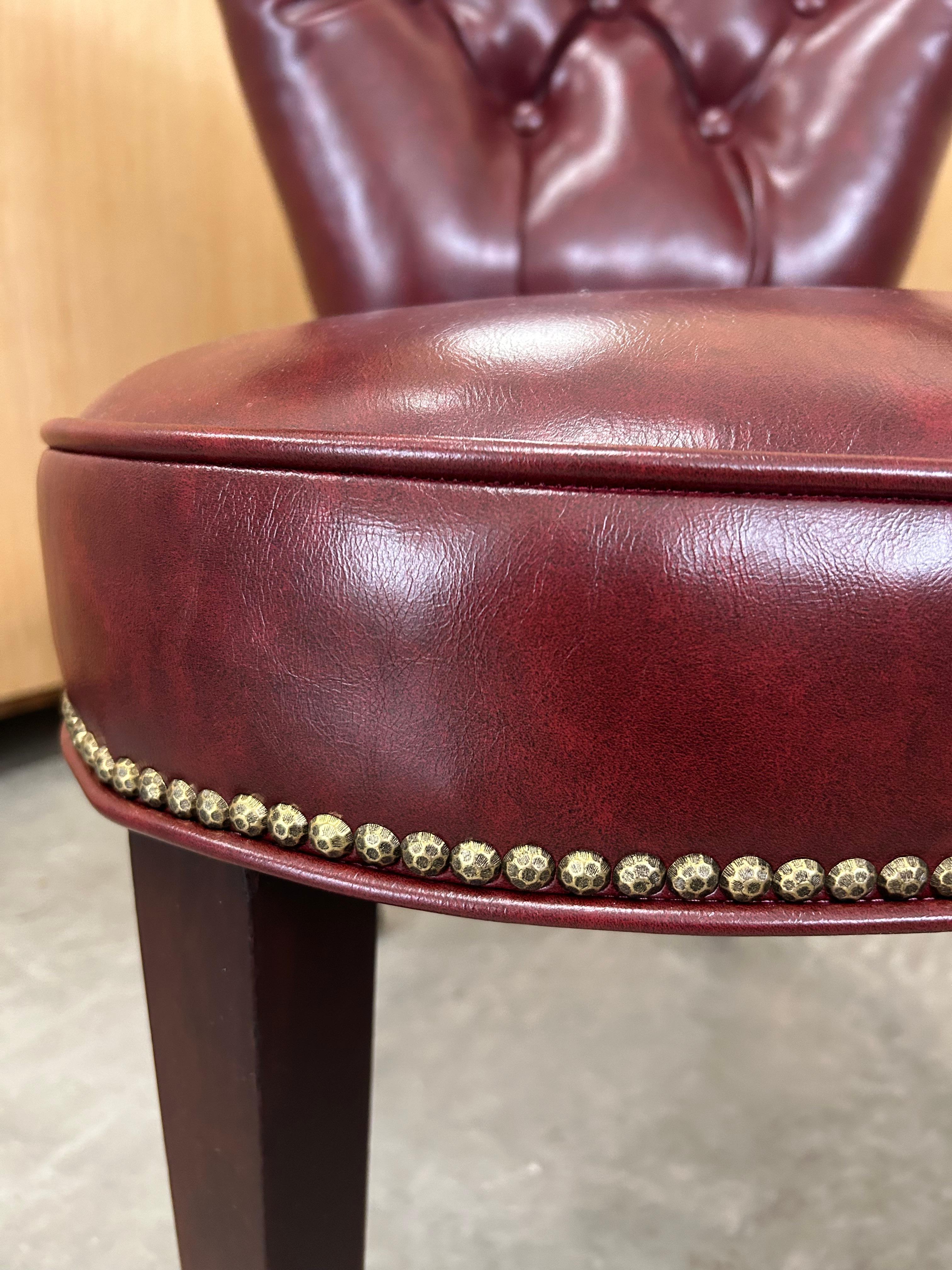 Cockfighting Chair Reupholstered in Vegan Leather 1