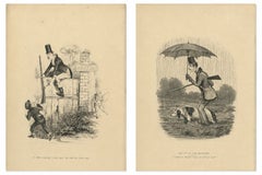 Cockney Sportsmen in Comic Distress, Seymour Etchings, circa 1836
