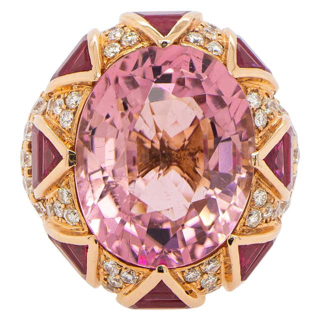 Matrix Double 18k Gold Rings with 10CT of Ruby and 2.70CT of White ...