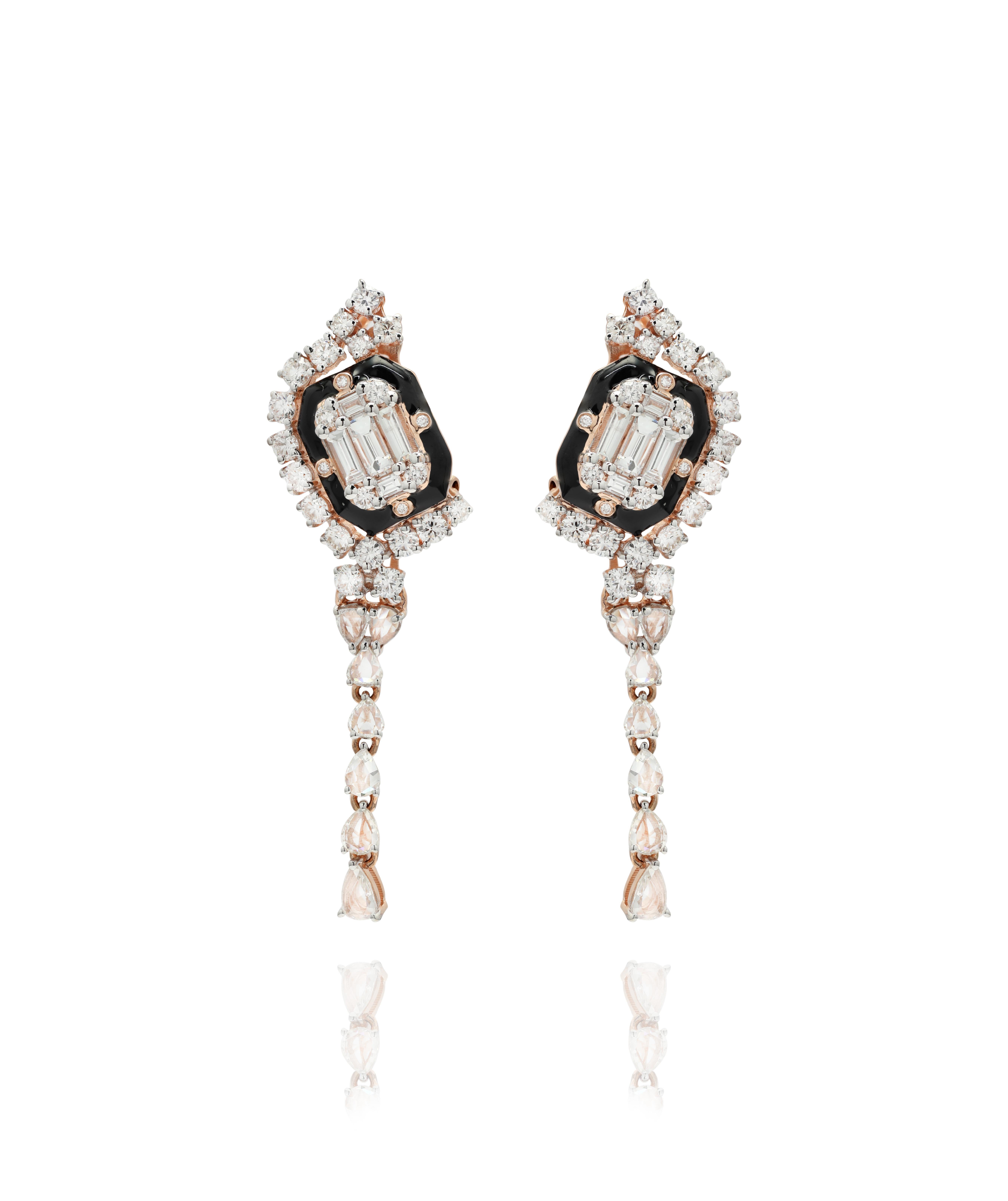 Diamond Dangle Cocktail Earrings to make a statement with your look. These earrings create a sparkling, luxurious look featuring mix cut diamonds.
April birthstone diamond brings love, fame, success and prosperity.
If you love to gravitate towards