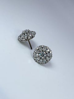 Cocktail Diamond Earrings 6.30ct Luxurious Stud Earrings Bridal Earrings Studs